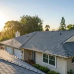 Asphalt shingle roof installation on a residential home in San Diego.