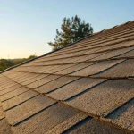 An asphalt shingle roof in good condition, which determines how long the roof will last.