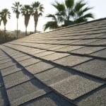A new asphalt shingle roof, a primary factor in the total replacement cost.