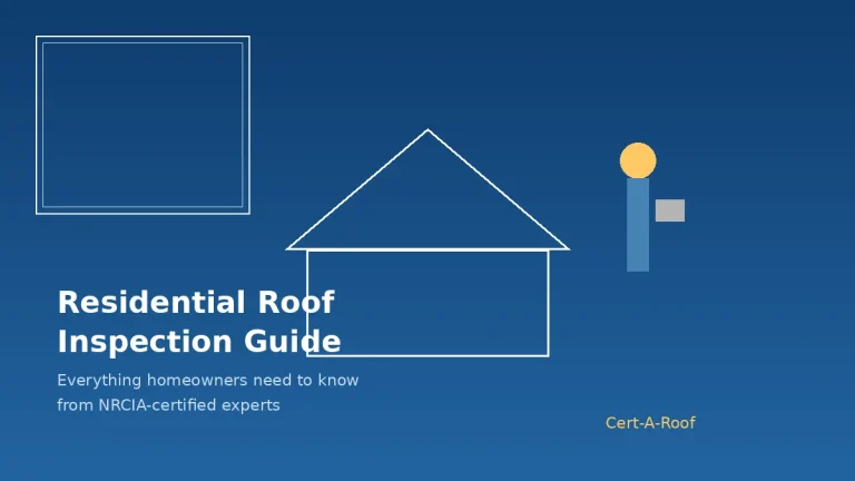 Professional residential roof inspection guide by Cert-A-Roof