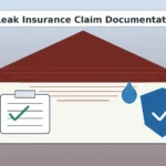 Roof leak insurance claim documentation for a home inspection