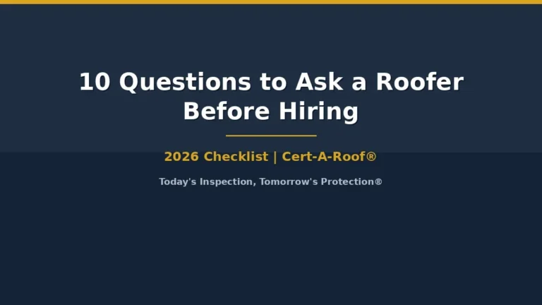 Professional roof inspector examining a home before a roofing contractor is hired