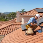 Certified roof inspector evaluating a home roof for a professional inspection