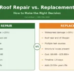 Roof repair vs replacement decision guide infographic