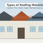 Types of roofing materials shown on Southern California homes