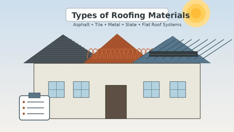 Types of roofing materials shown on Southern California homes
