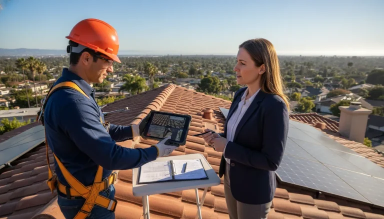 Roof certification for insurance review documentation